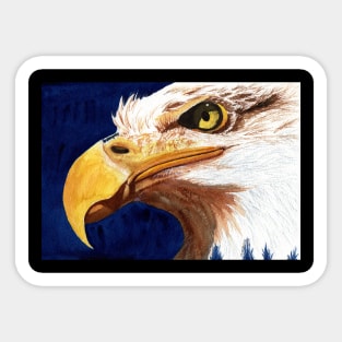 Eagle Watercolor Portrait Sticker